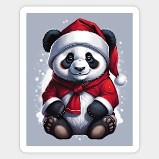 Santa Claus Baby Panda | Christmas Magnet